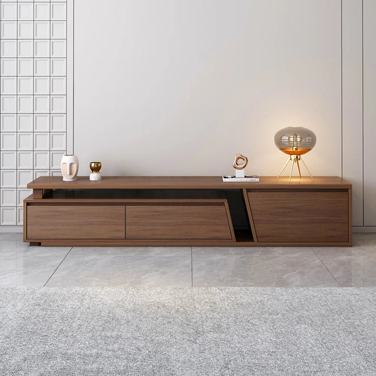 Meuble TV Extensible Bois MDF Noyer