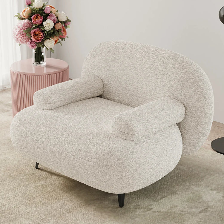 Fauteuil d'appoint avec pouf moderne