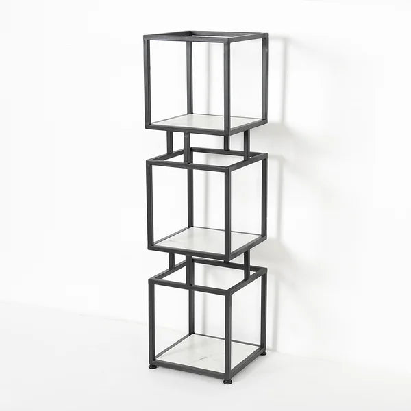 Bibliothèque cubique moderne à 3 niveaux