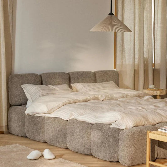 Lit Design Cloud – Tissu Bouclé