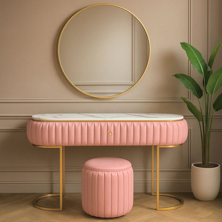 PACK : Coiffeuse nordique + Tabouret + Miroir