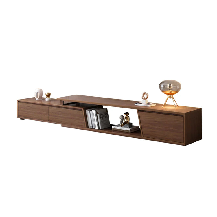 Meuble TV Extensible Bois MDF Noyer