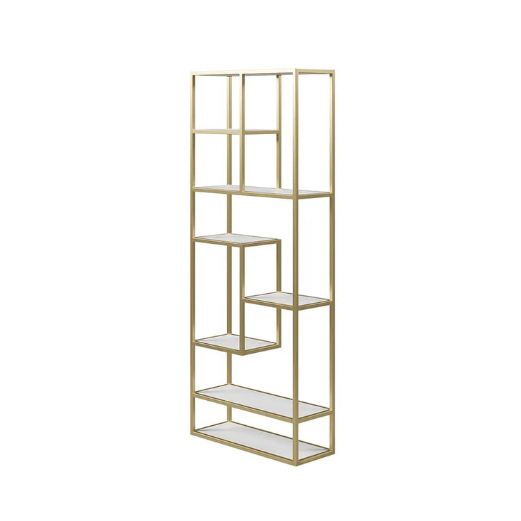 Modern White & Gold Etagere