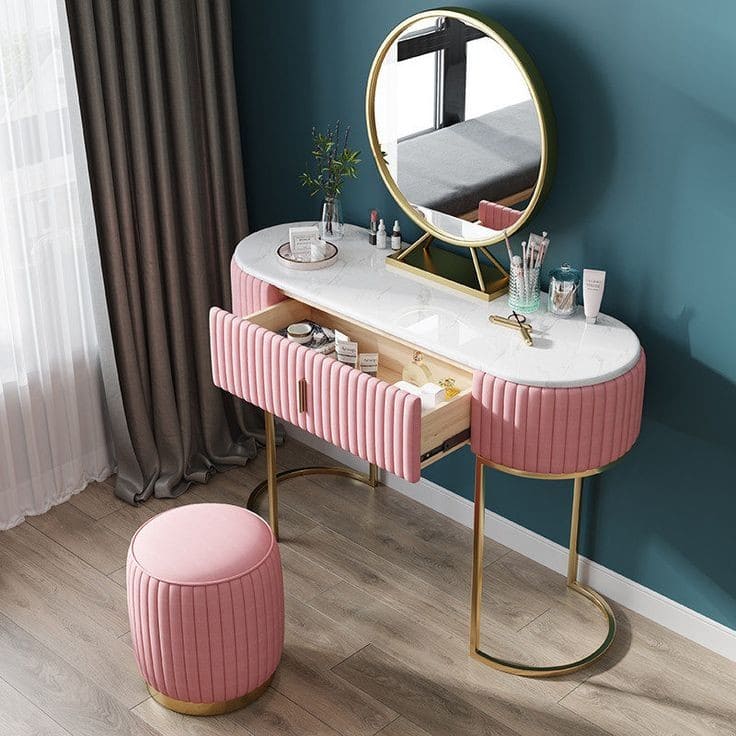 Coiffeuse nordique + Tabouret