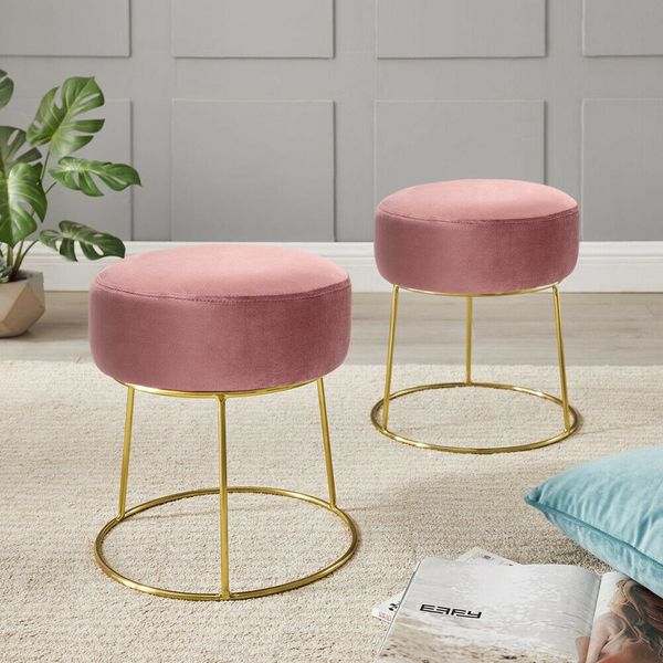 Tabouret Avec Pieds Métal Doré