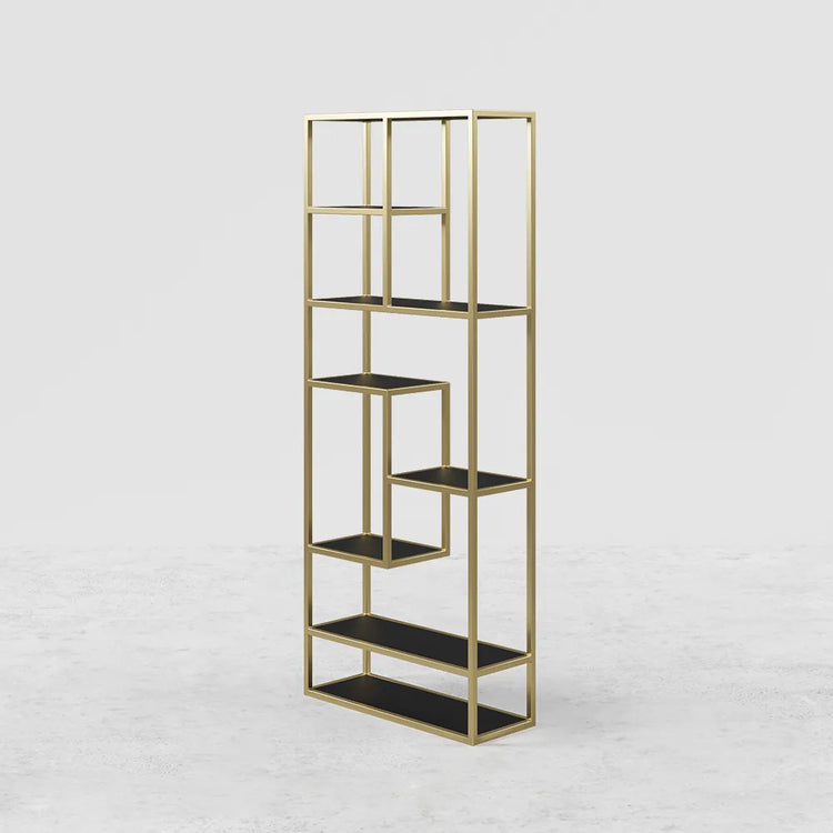 Modern Black & Gold Etagere