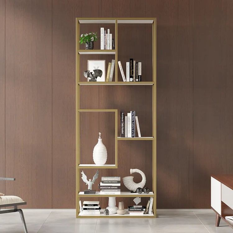 Modern White & Gold Etagere