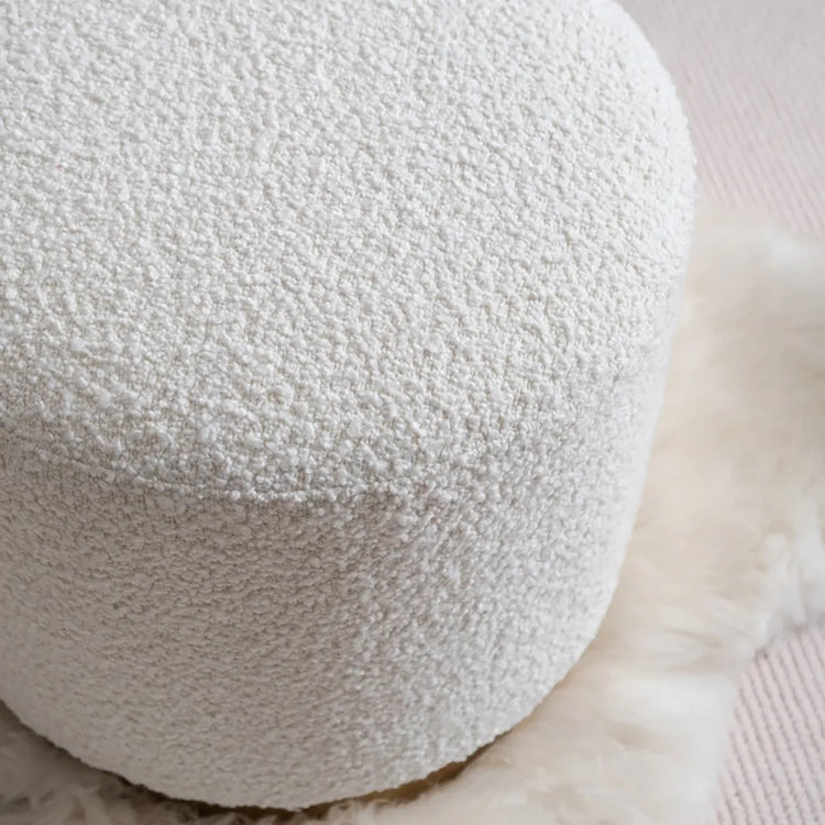 Tabouret moderne rond blanc