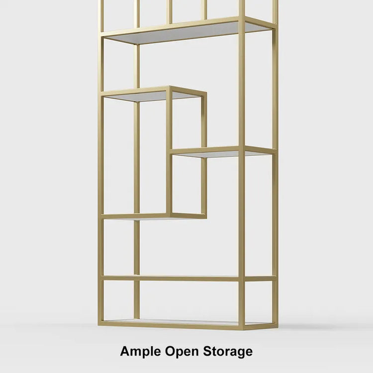 Modern White & Gold Etagere