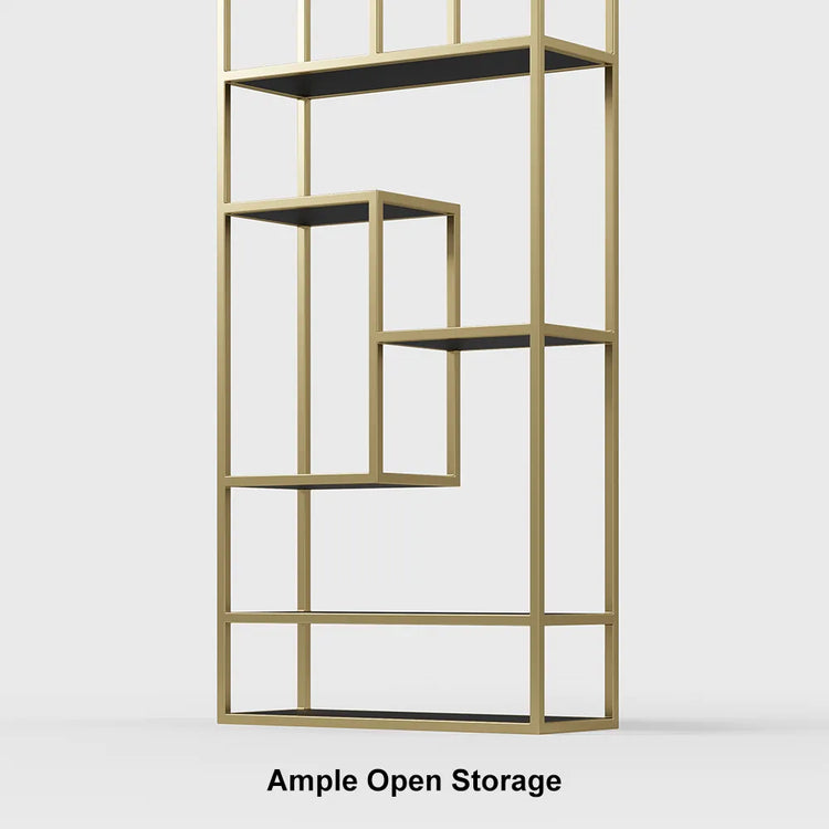 Modern Black & Gold Etagere