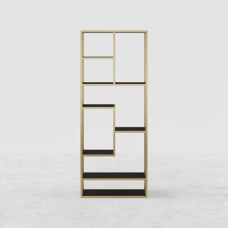 Modern Black & Gold Etagere