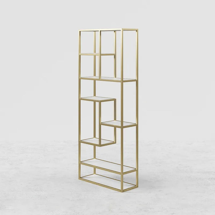 Modern White & Gold Etagere