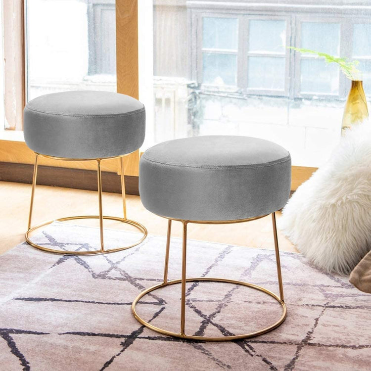 Tabouret Avec Pieds Métal Doré