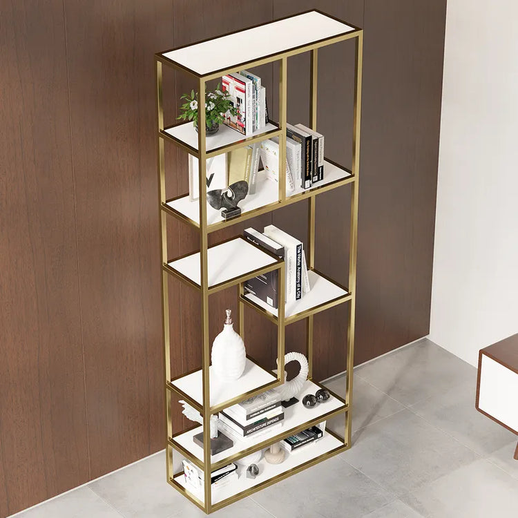 Modern White & Gold Etagere