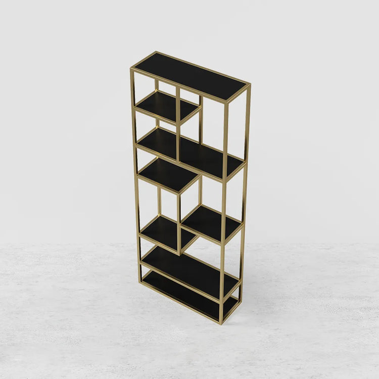 Modern Black & Gold Etagere