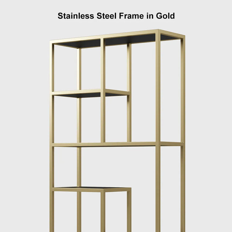 Modern Black & Gold Etagere