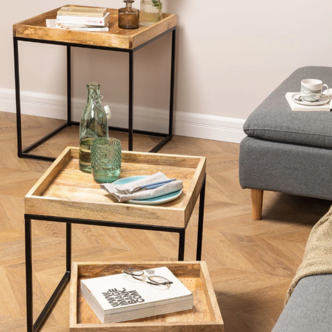 ENSEMBLE DE 3 TABLES D'APPOINT