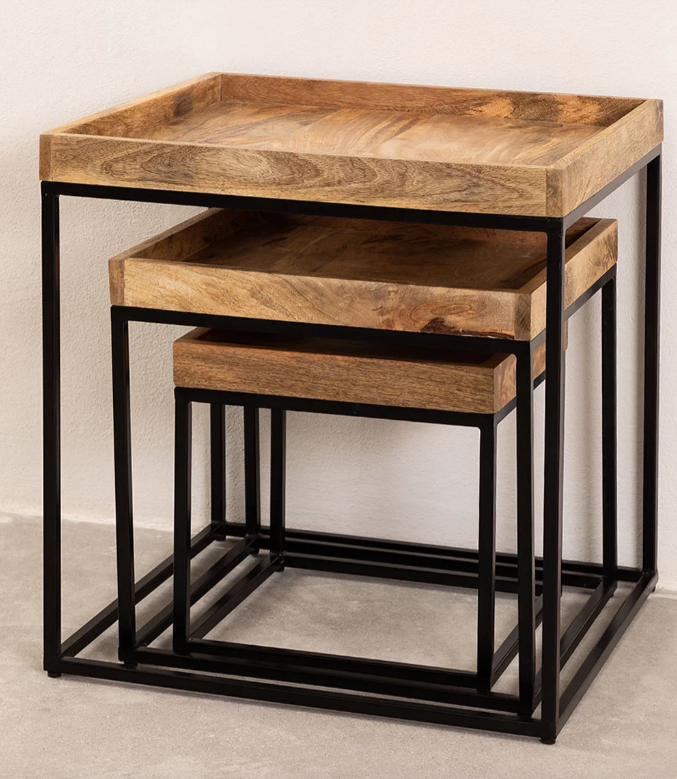 ENSEMBLE DE 3 TABLES D'APPOINT