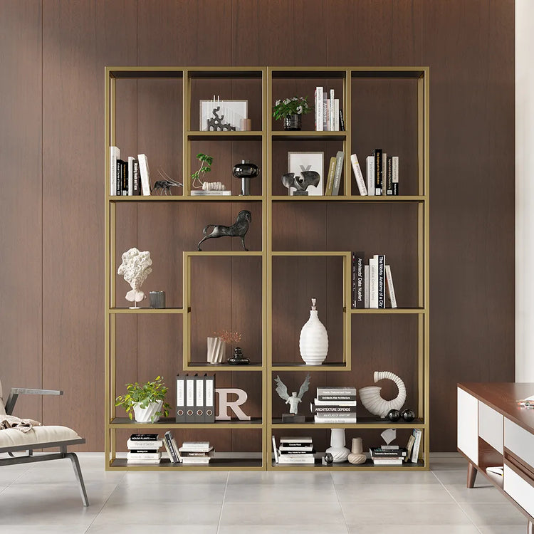 Modern Black & Gold Etagere