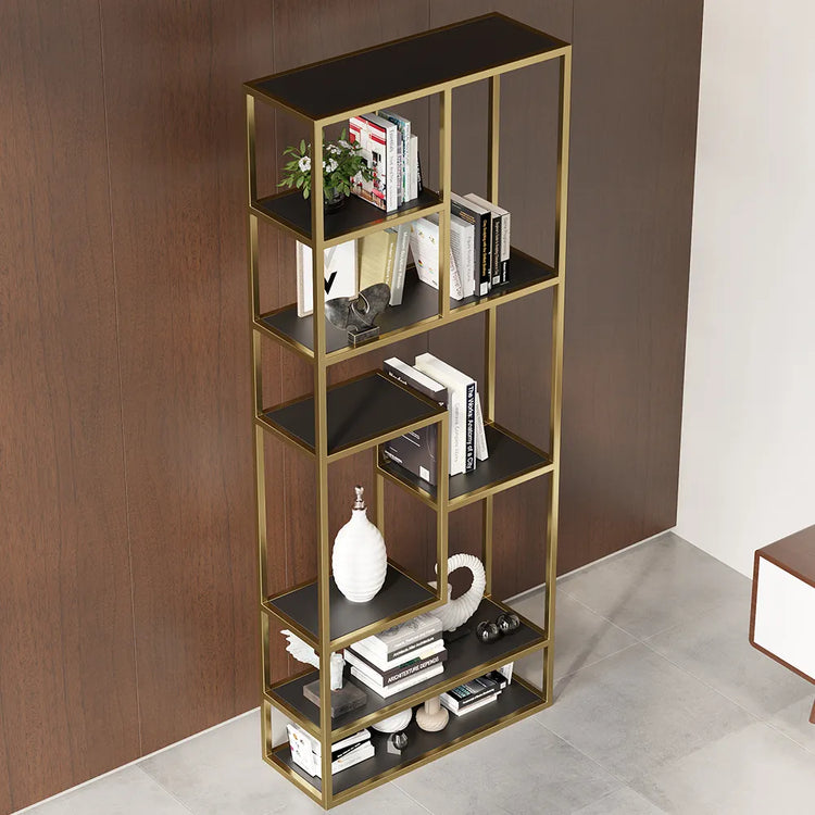 Modern Black & Gold Etagere