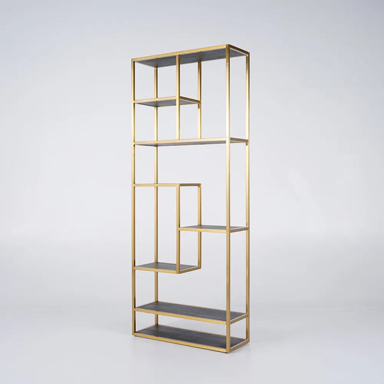 Modern Black & Gold Etagere