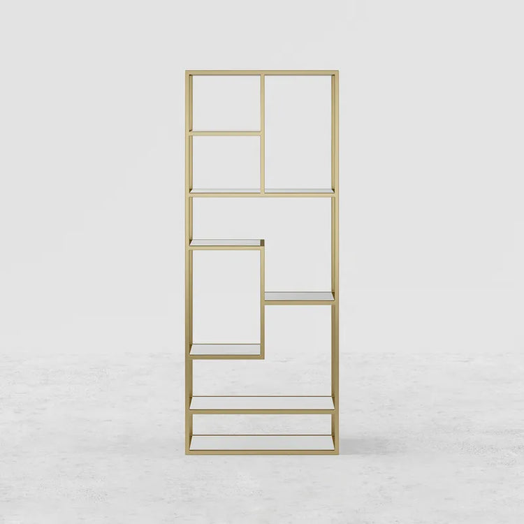 Modern White & Gold Etagere