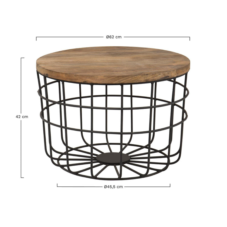 TABLE BASSE RONDE EN BOIS