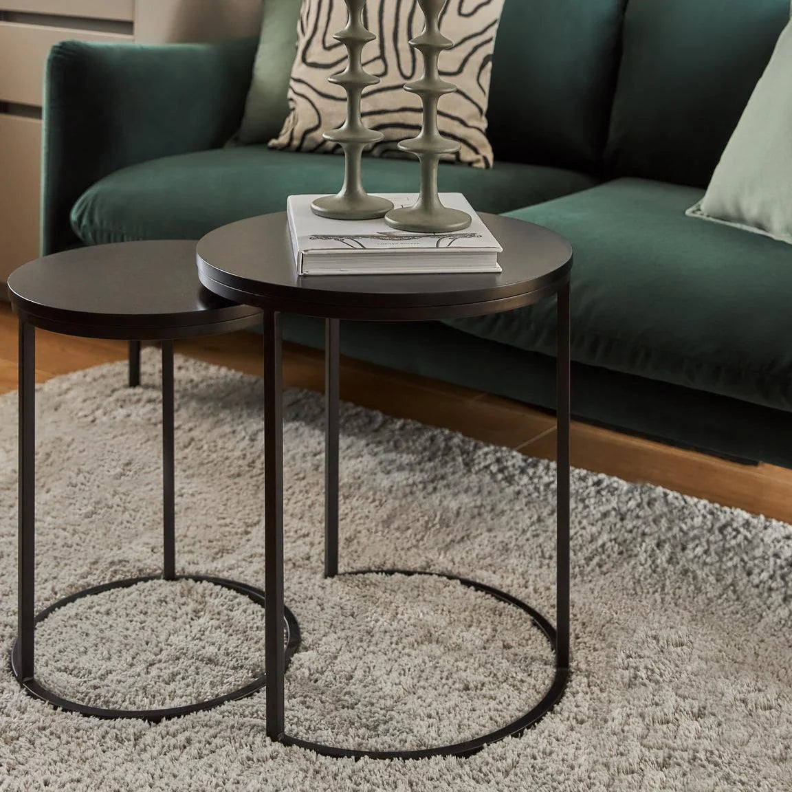 Table d'appoint gigogne noire