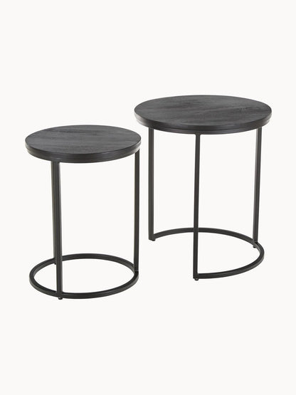 Table d'appoint gigogne noire