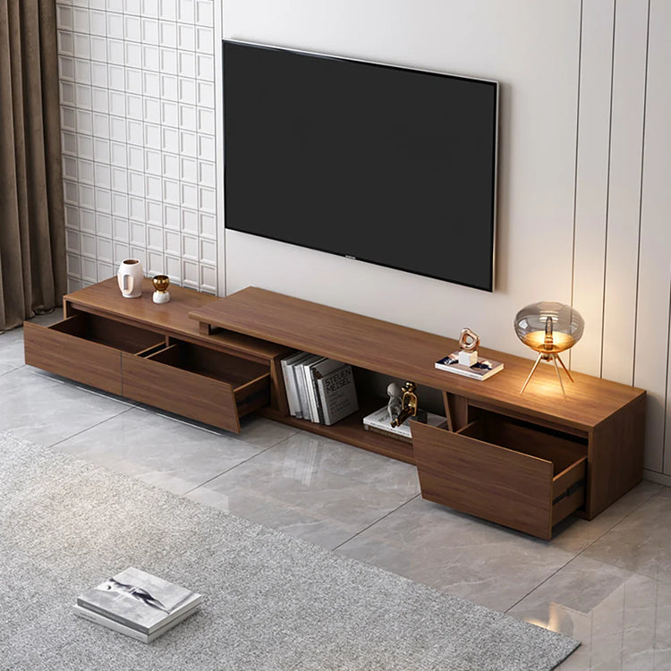 Meuble TV Extensible Bois MDF Noyer