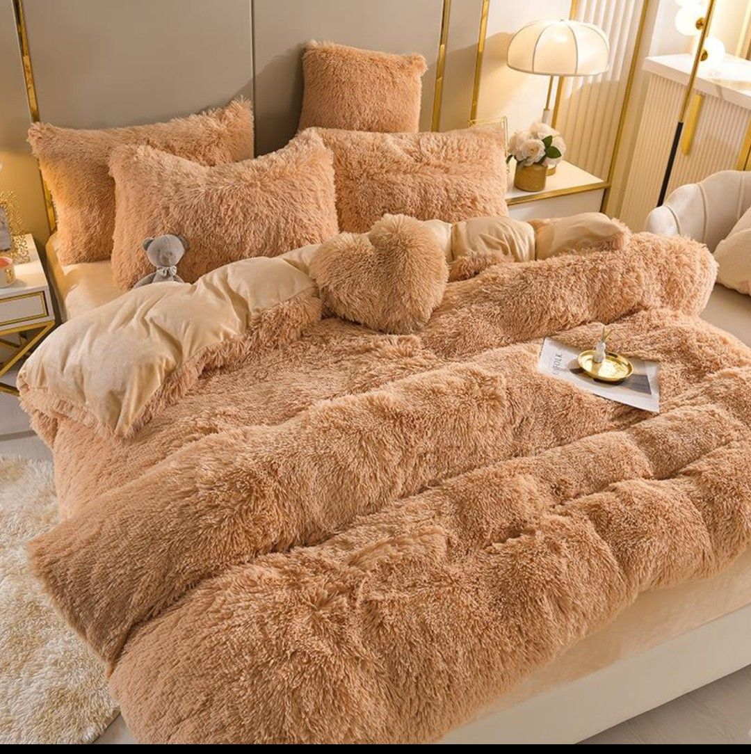 Parure de lit en fausse fourrure