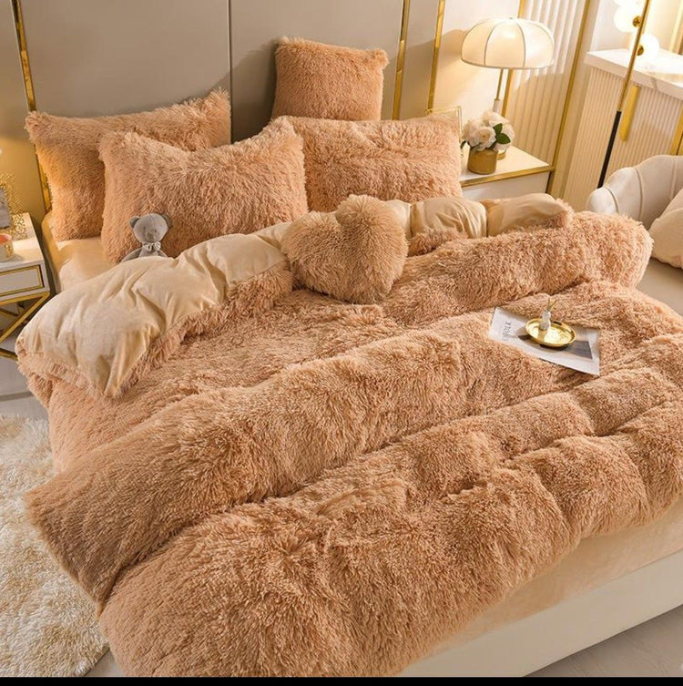 Parure de lit en fausse fourrure