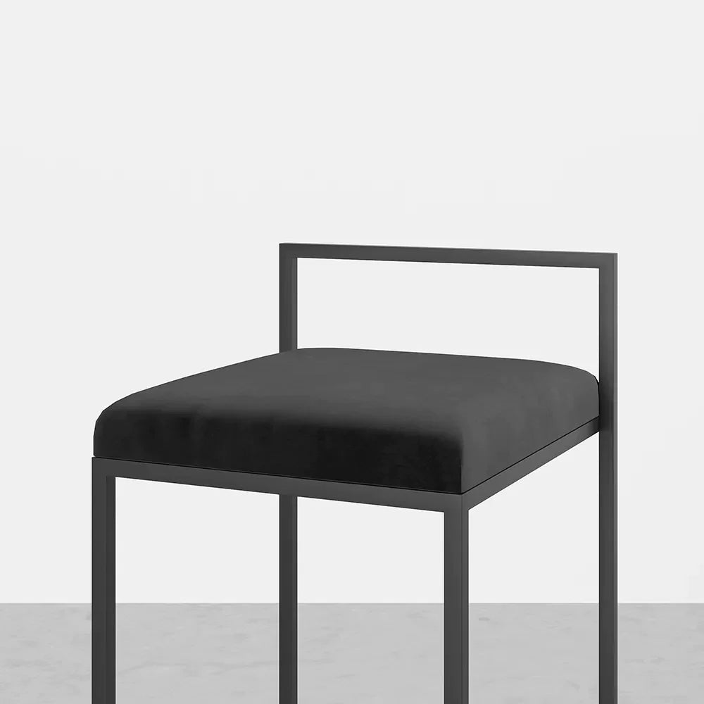 Tabouret de bar moderne en velours