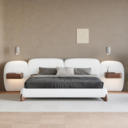 Lit Boucle Curva avec Table de Chevet