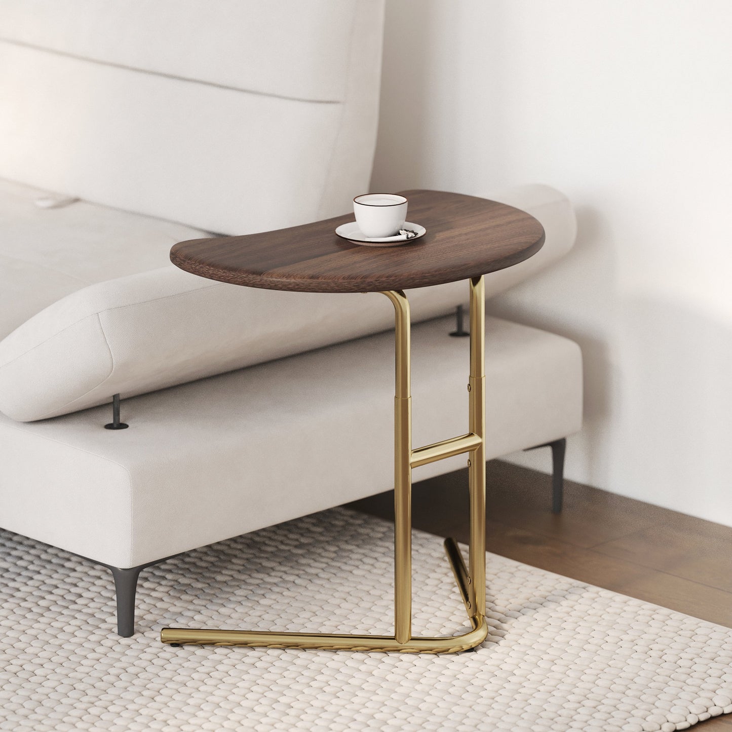 Table d'appoint en forme de C