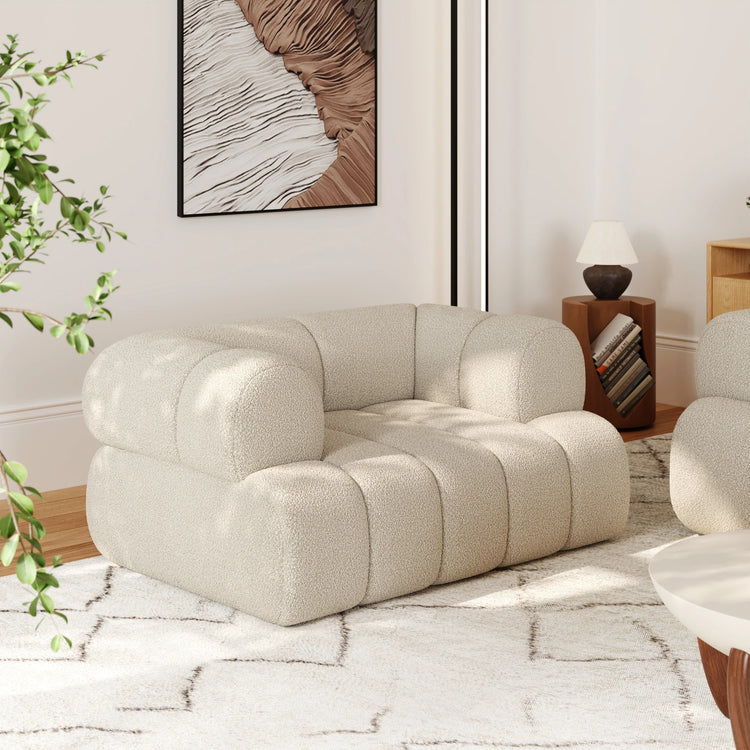 Fauteuil d'appoint rembourré Nimbus Boucle