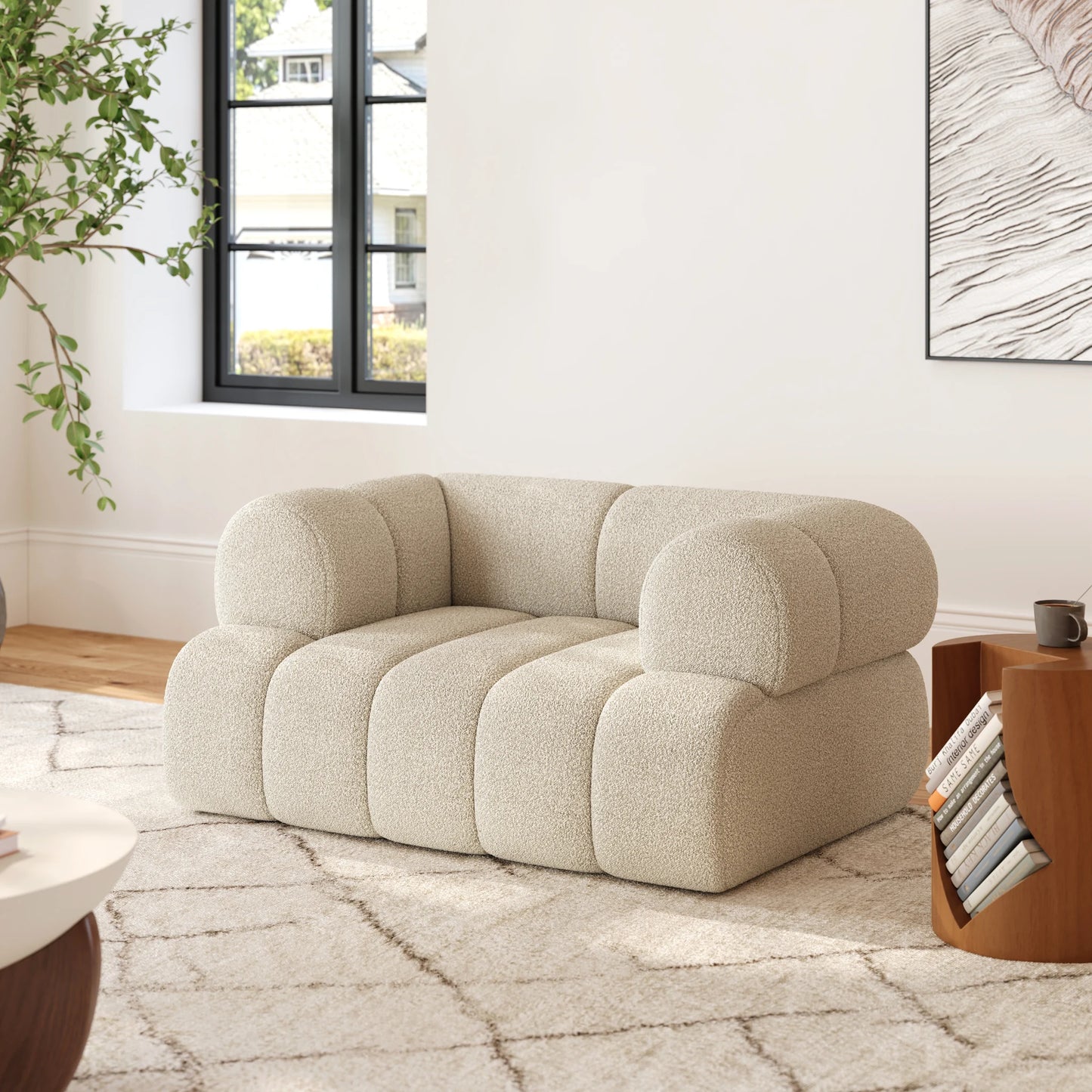Fauteuil d'appoint rembourré Nimbus Boucle