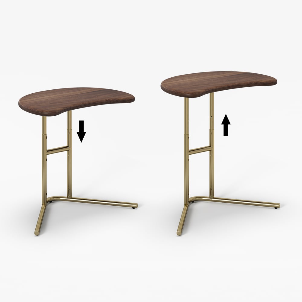 Table d'appoint en forme de C