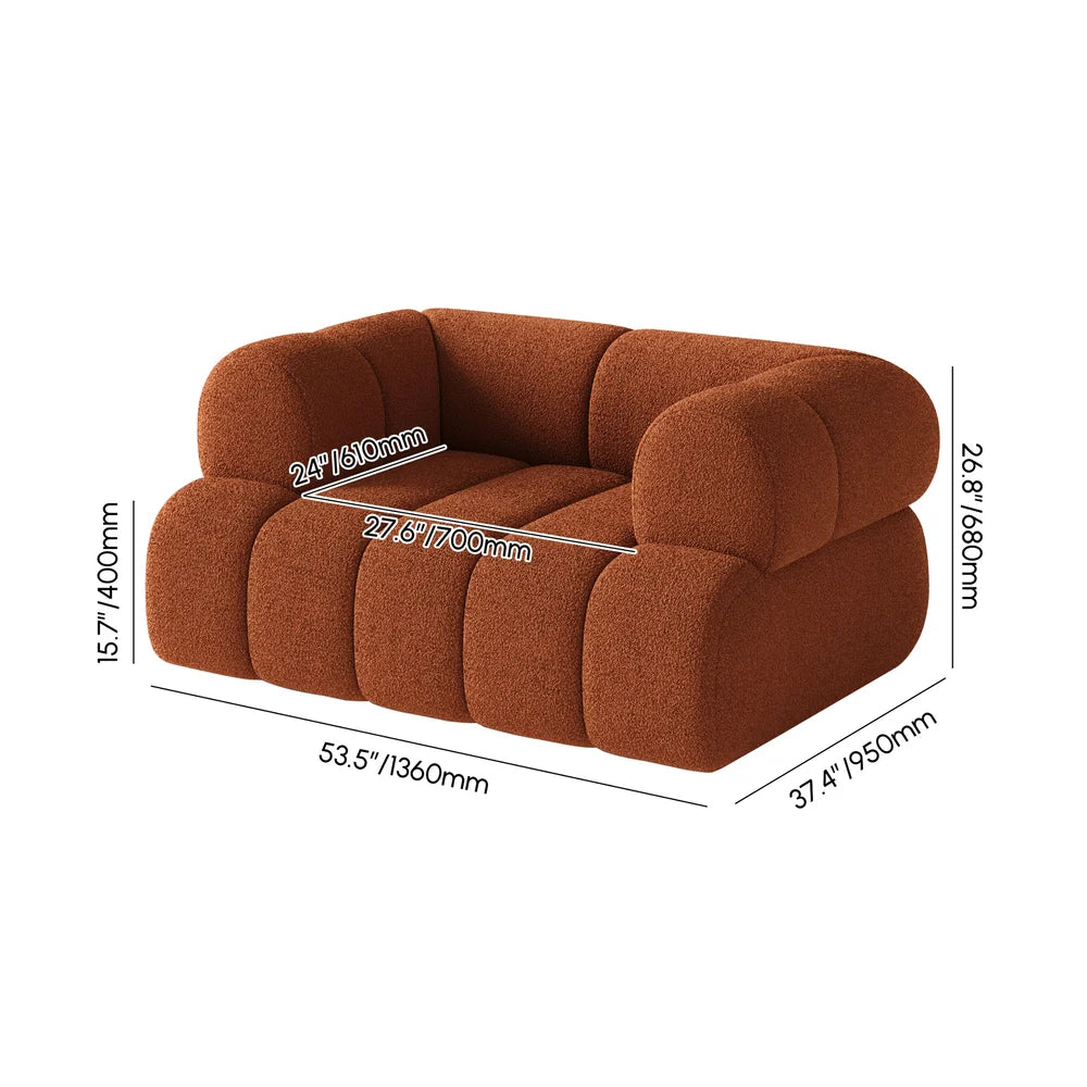 Fauteuil d'appoint rembourré Nimbus Boucle