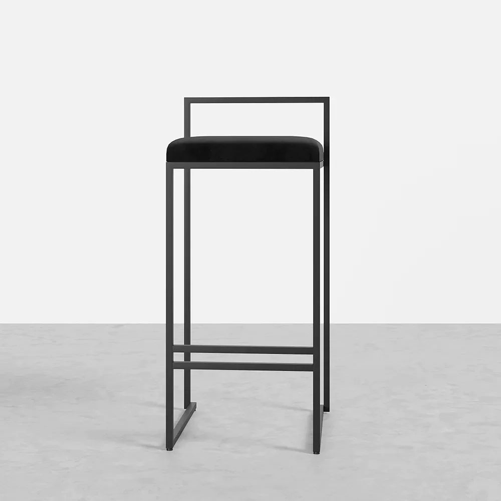 Tabouret de bar moderne en velours