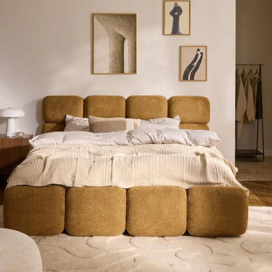 Lit Design Cloud – Tissu Bouclé