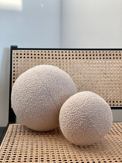 Coussin balle en bouclette