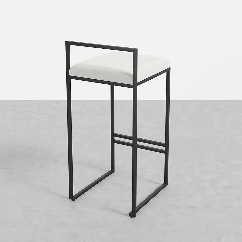 Tabouret de bar moderne en velours