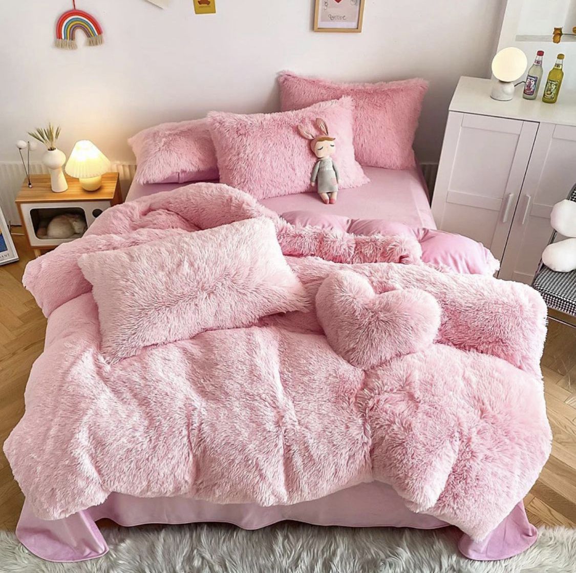 Parure de lit en fausse fourrure