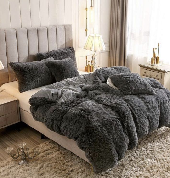 Parure de lit en fausse fourrure