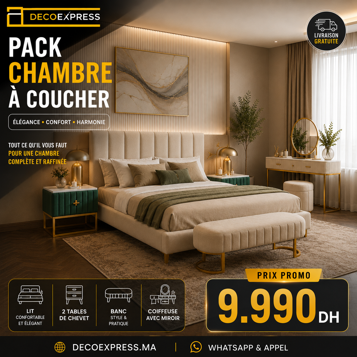 Pack Chambre a caucher Dante