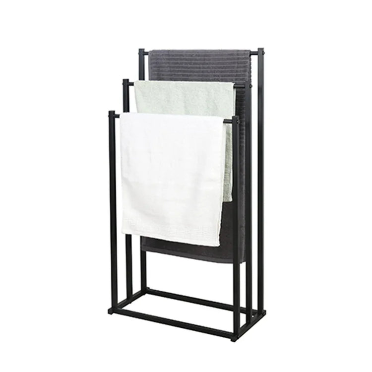 Porte-serviettes design en métal noir