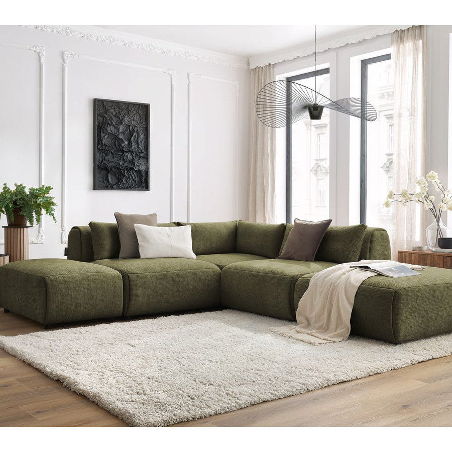 Canapé d'angle fixe modulable