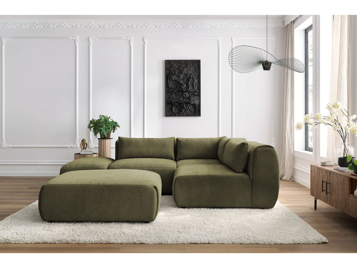 Canapé d'angle fixe modulable