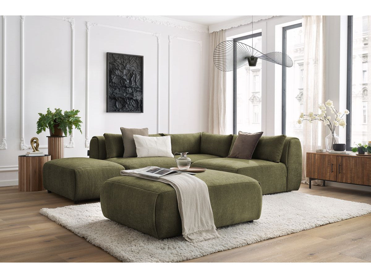 Canapé d'angle fixe modulable